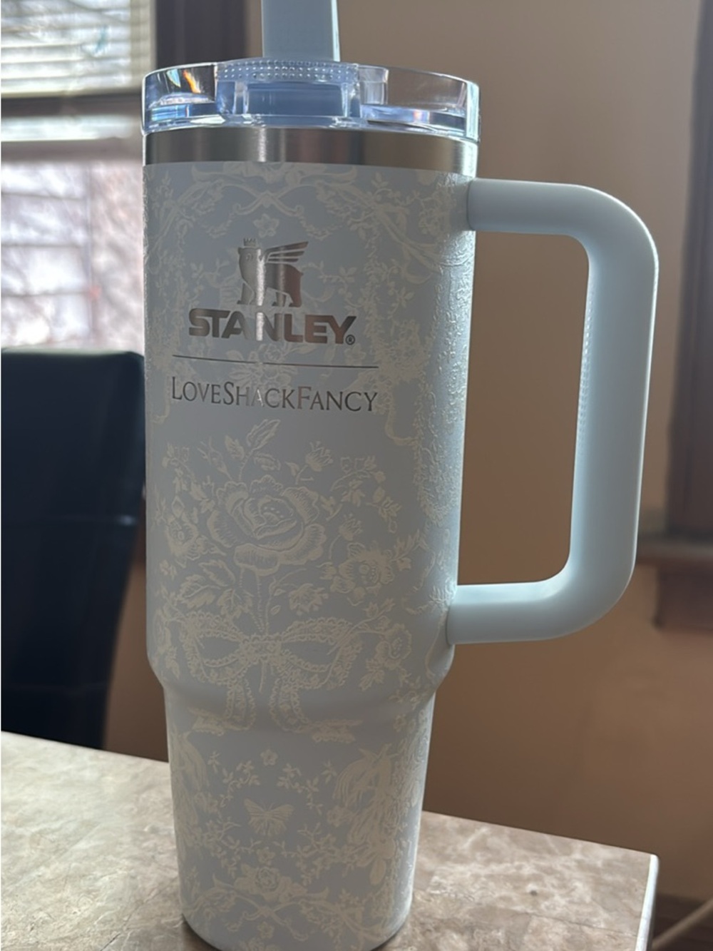 Stanley Pale Blue Floral loveshack fancy 30oz